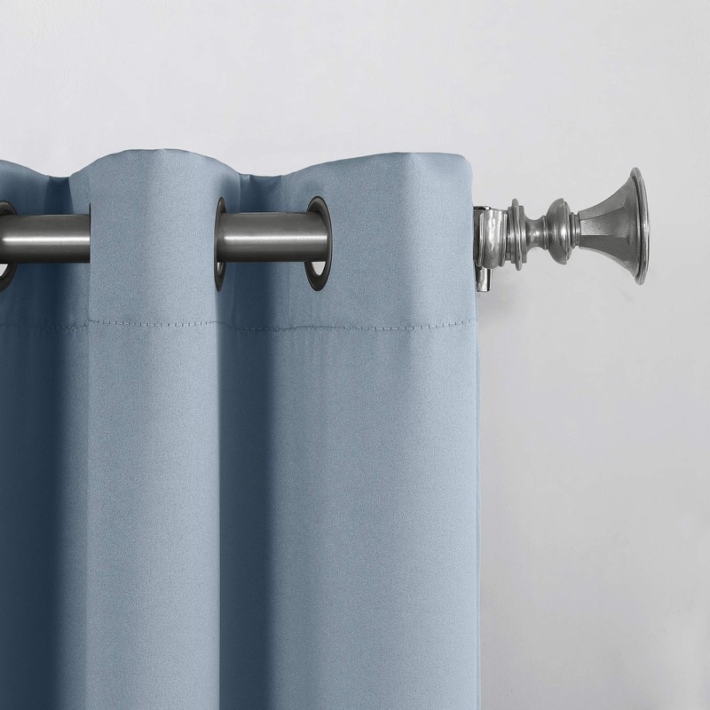 Sun Zero Barrow Energy Efficient Grommet Curtain Panel Pair