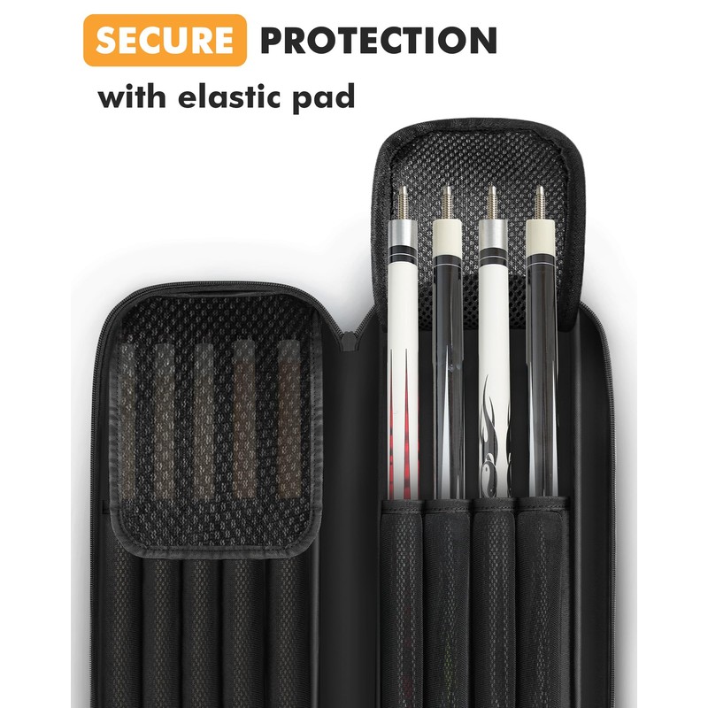 Pool Cue Case, Pool Stick Case 4x5 with Multiple Pockets