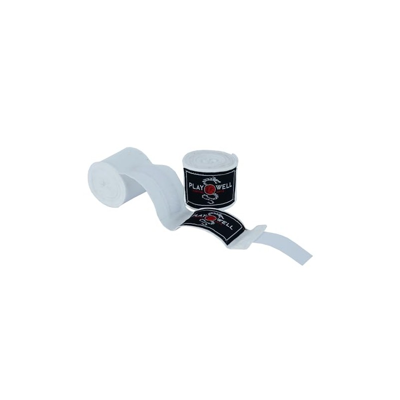Playwell 4m White Stretch Cotton Hand Wraps