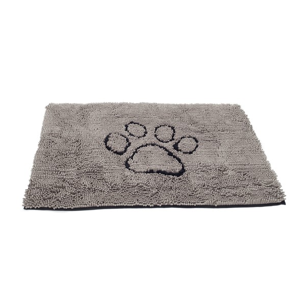 Dog Gone Smart Dirty Dog Microfiber Doormat, Super Absorbent, Machine Washable with Non-Slip Backing, Large, Grey