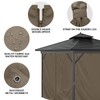 Mogtuo Gazebo Curtains Outdoor Waterproof 10'x10', 4-Panels Sidewall Curtains Universal