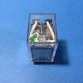 OMRON LY2N-DC24 Single Contact, W/LED Indicator, 10 AMP, 24 VDC, 8 Blade PINS, Plug-in Terminal Mount, Relay, DPDT