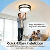 Drosbey 48W Dimmable LED Ceiling Light Fixture, 13.2in Flush Mount