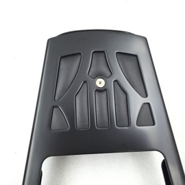 SMT- Black Backrest Sissy Bar With Leather Pad Compatible With Harley Davidson Softail Flstc Flstf Flstn Flsts FLSTSC FXST FXSTB FXSTS FXSTSB [B01FD2Z9AA]