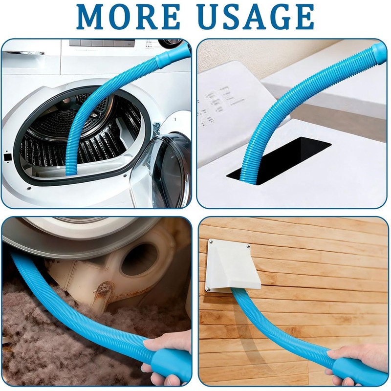 4 Pieces Dryer Vent Cleaner Kit with Dryer Vacuum Hose