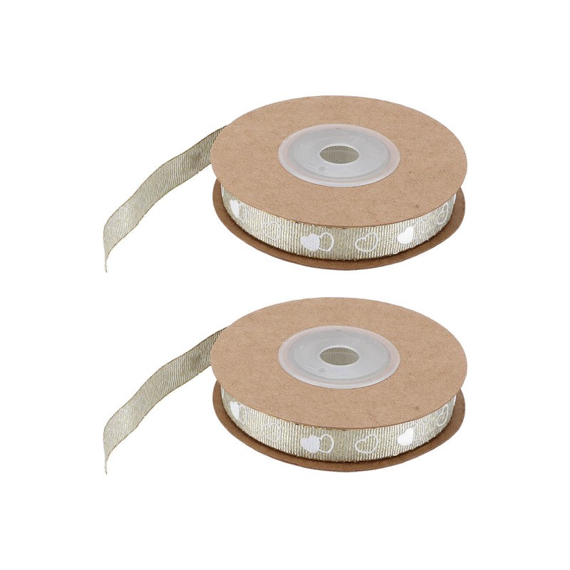 2 Pcs Love Printing Ribbon Washable DIY Crafts Wedding Gift