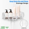 EEKEDO Acrylic Corner Shower Caddy, Strong Adhesive Shower Organizer Clear