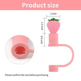 Hebterrka Pack of 6 Straw Covers Compatible with Brumate Era 40 oz/30 oz Tumbler, Colourful Straw Protective Caps, Compatible with Brumate Era 12 mm Straw Accessories