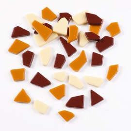 1 LB Mini Irregular Enamal Mosaic Glass Tiles for Crafts Bulk Mosaic Supplies, Random Small Size of Broken Recycled Glass Mosaic Pieces for DIY Mosaic Making (RB400)
