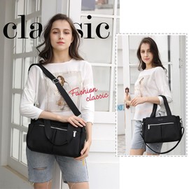 KARREALY Shoulder Bag for Women Crossbody Handbag Lightweight Waterproof Nylon Purses Travel Bag Ladies Tote Bag, Pink