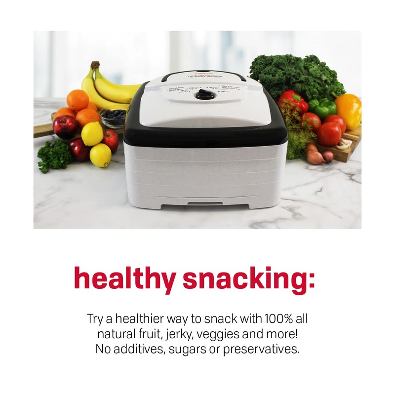 Nesco FD-80A Square Shaped Food Dehydrator, For Snacks, Fruit, Beef