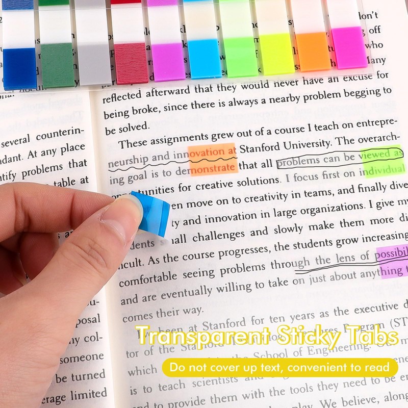 1000 Pcs Transparent Sticky Notes – Clear Sticky Note Tabs
