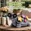 Solar Garden Outdoor Turtle Statue with Sunglasses and Flower LED