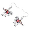 BAMAY Enamel Alloy Tyrannosaurus Rex Dinosaur Earrings Hanging Dangle Jewellery