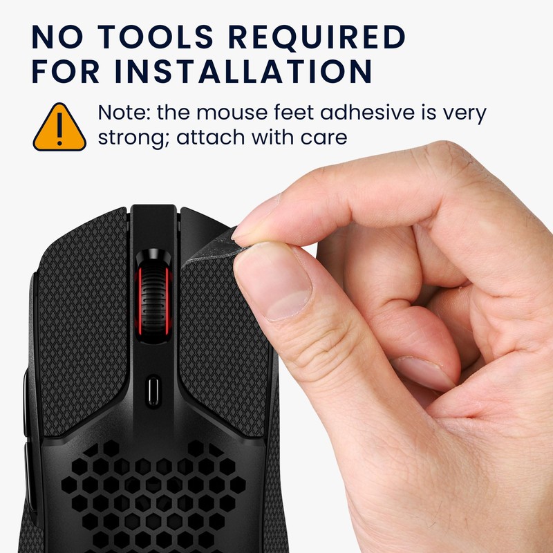 kwmobile Mouse Grip Tape Compatible with Kingston Pulsefire Haste 1