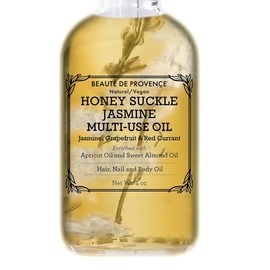 BEAUTE DE PROVENCE Honey Suckle Multi-Use Face, Body & Hair Oil - Hydrates Skin, Restores Shine - With Apricot, Coconut Oil & Vitamin E - 4 Fl Oz
