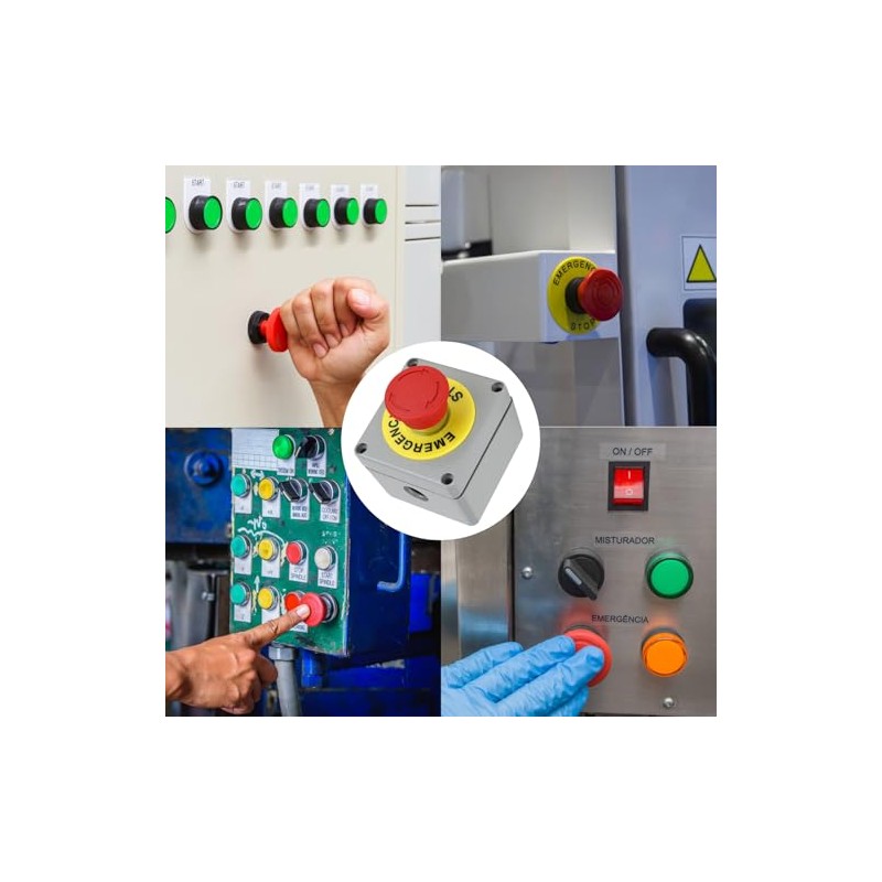 Emergency Stop Switch with Control Box Industrial E Stop Button
