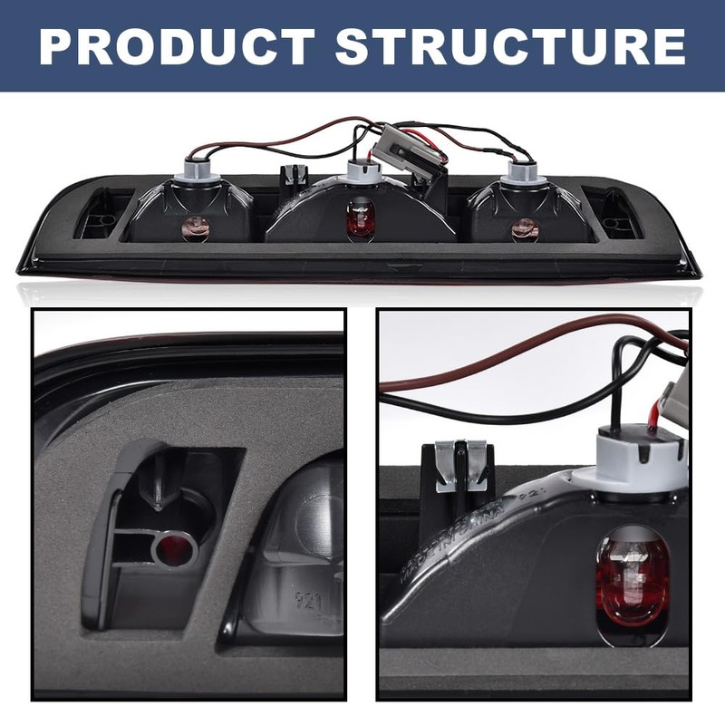 PIT66 Rear High Mount 3rd Third Brake light Compatible With