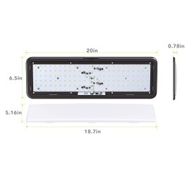 Leisure LED RV LED Ceiling Light Fixture 20" x 6.5" - 1450 Lumen with Touch Dimmer Switch Interior Burnt Bronze Lighting for Car/RV/Trailer/Camper/Boat DC 12V Natural White 4000-4500K (2-Pack)