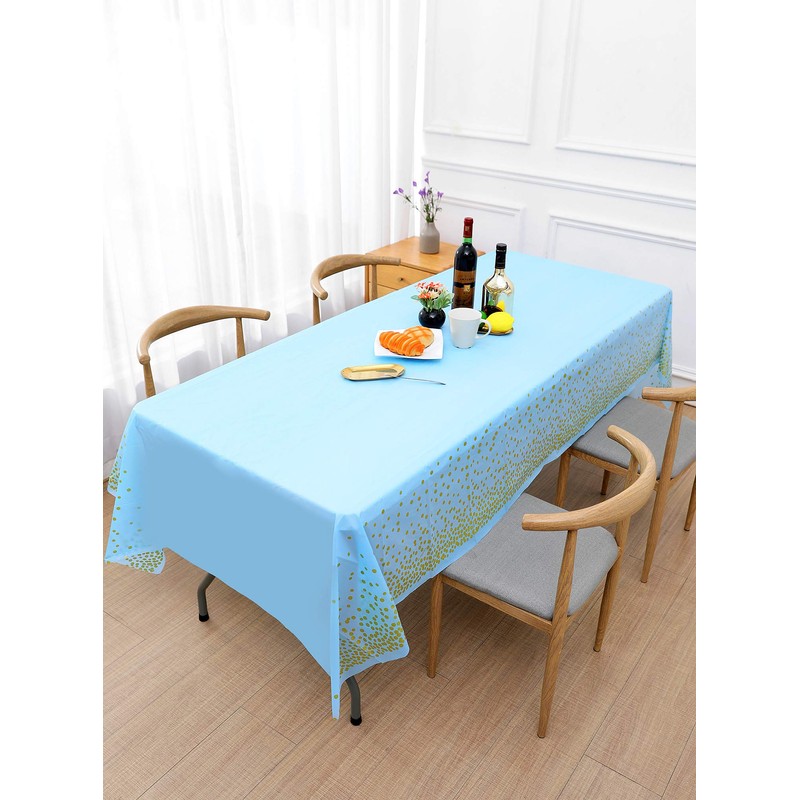 Gold Party disposable tablecloth.