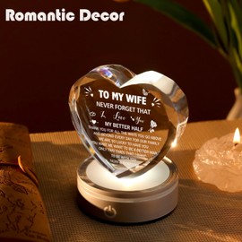 IFOLAINA Gifts for Wife Anniversary from Husband Birthday Gifts Ideas for My Wife Romantic I Love You Presents for Women Holidays Crystal Keepsake Present