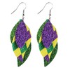 Mardi Gras Hook Dangle Earrings for Women Fleur De Lis