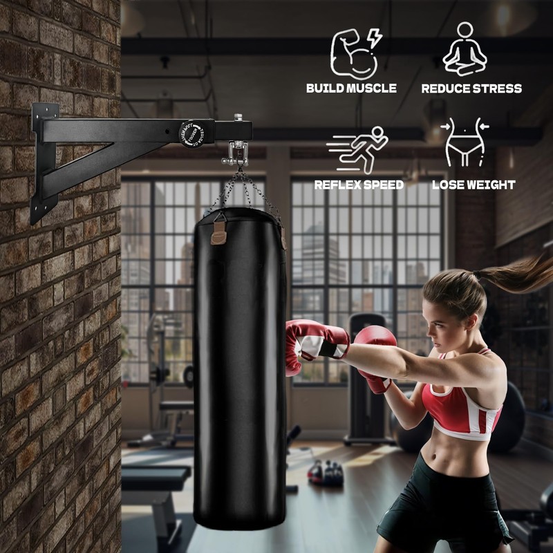 LTSEAME Heavy Duty Punching Bag Hanger, Wall Mounted Punching Bag