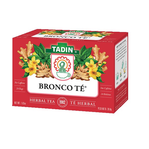 Tadin Bronco Te For Irritated Throat 24 Bags Te Garganta Irritada ( pack of 6  )