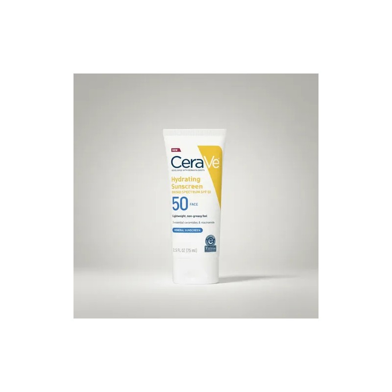 Cerave Hydrating Mineral Sunscreen Spf 50 Face 75ml