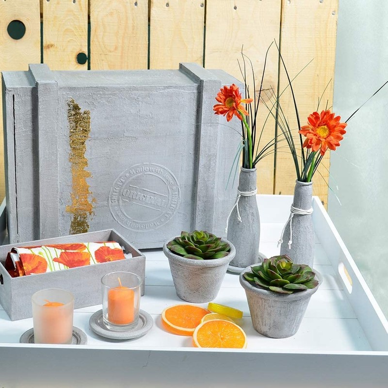 Viva Decor® Trenddekor Beton Effekt Set (2 Sets) Betonoptik Farbe,