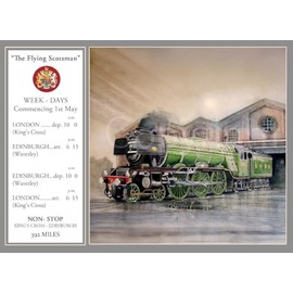 Flying Scotsman Steam Train Surperb Designed Metal Sign-2