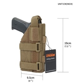 EXCELLENT ELITE SPANKER Tactical Adjustable Pistol Holster for M1911 G17 G18 G19 G26 G34 XD-45acp CZ P-10C(Brown)