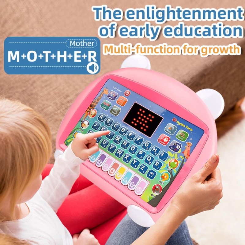 Kids Tablet English Learning Pad with LED Screen 8 Modes