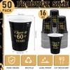 50 Pcs Cheers to 60th Years Birthday Cups, Birthday Party