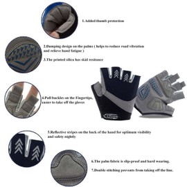 Flycam Fahrradhandschuhe für Herren&Damen Workout Gewichtheberhandschuhe Gymnastiktraining Mountain Half Finger Fahrradhandschuhe Atmungsaktive Fitnesshandschuhe Handschuhe PWGL002