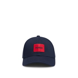 HUGO Mens Men-X 581-RL Cotton-Twill Cap with red Logo Label