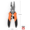 Pullther Fishing 7.5"Fishing Split Ring Pliers, Multi-Function Fishing Gear with
