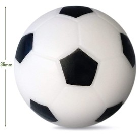 6 Pack Foosball Table Replacement, 1.42 Inch/36mm Black and White Table Soccer Balls for Foosball Accessory Replacements Football Themed Gifts