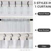 MRTREES Curtain Ruffle Tape Curtains 300 cm Wide Curtain with