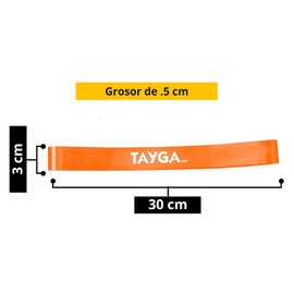 Tayga Mini Banda Resistencia Fitness para Pierna 30 cm (Naranja)