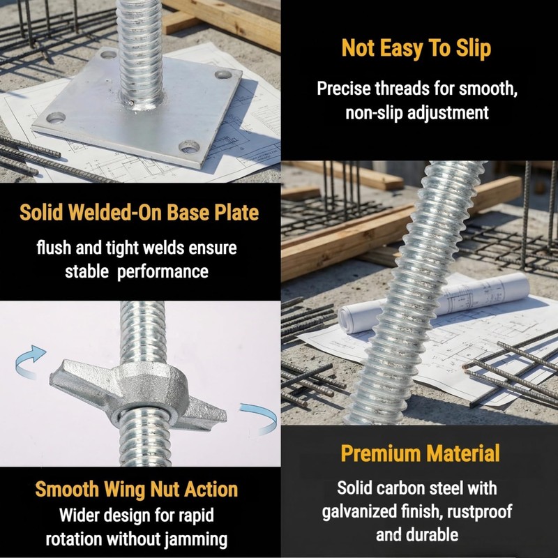 bimiti 4-Pack 18" Adjustable Leveling Jacks, 3307lbs Load Capacity Scaffold