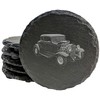 1932 Chevy Hot Rod: Laser-Etched Coasters for Gearheads - Round