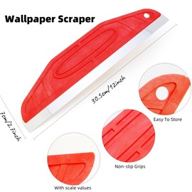 Umaki Wallpaper Paste Tool, Highly Efficient Wallpaper Installation, Wallpaper Smoother with 30CM Straight Guide Edge, 27CM Wallpaper Paste Brush, 21CM Squeegee