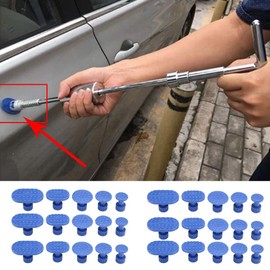 Pulling Tabs Kit, 30pcs Car Body Dent Removal Repair Pulling Tabs Tools Paintless Dent Repair Tools Glue Puller Tabs Set Auto Body Paintless Dent Removal Tabs Kit for Vehicles Refrigerator Motorcycle
