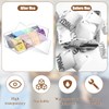 DIBALIYI 2PCS Plastic Tea Box, Clear Lid Tea Bag Storage