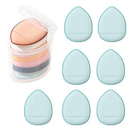 7Pcs Mini Finger Puff, Mini Finger Makeup Puff Mini Triangle Makeup Puff Soft Beauty Makeup Tools for Foundation, Repair Cream Makeup Blenders and Sponges Makeup Brushes andTools (blue)
