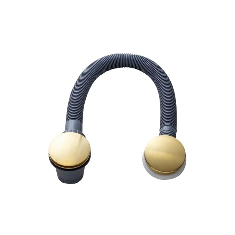 Go Bathrooms Gold Bath Waste Overflow Bath Drain with Pop