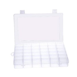 1Pcs 36 Grids Clear Plastic Jewelry Box Organizer Storage Container with Adjustable Dividers for Storage Earring Beads Sewing Craft Accessories