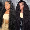 28 Inch Deep Wave Lace Front Wigs Human Hair 250%