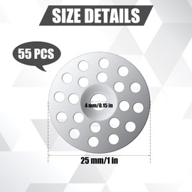 AIEX 55pcs 1 Inch Plaster Wall Repair Washers, Steel Zinc Plated Flat Washers for Drywall Ceiling